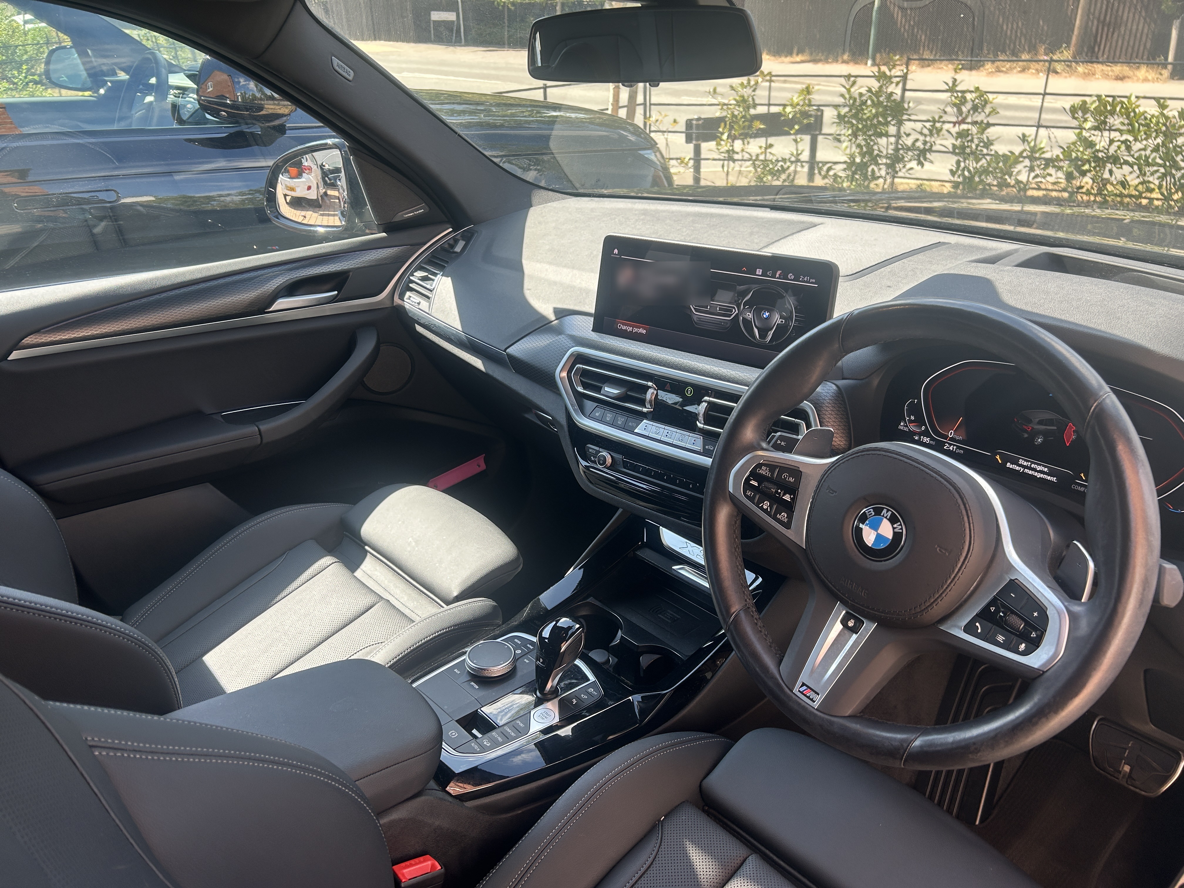 BMW X3 interior after detail